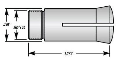 4OS Collet 3/64 Round Small Hole